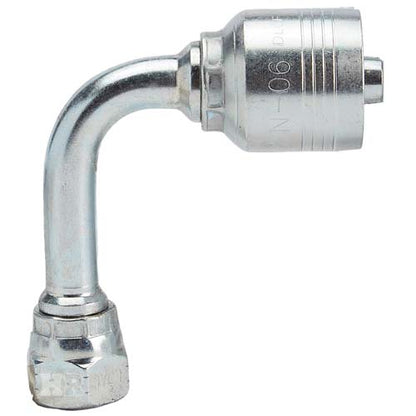 3/8" Female JIC Swivel 90° Long Drop Elbow Hydraulic Fitting