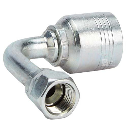 3/8" Female JIC Swivel 90° Long Drop Elbow Hydraulic Fitting