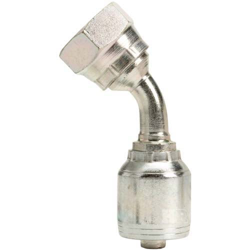3/8" Female British Standard Parallel Pipe O-Ring Swivel Swivel 45° Elbow Hydraulic Fitting