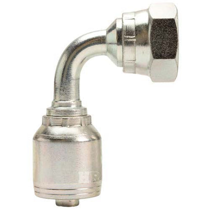 3/8" Female British Standard Parallel Pipe O-Ring Swivel Swivel 90° Elbow Hydraulic Fitting