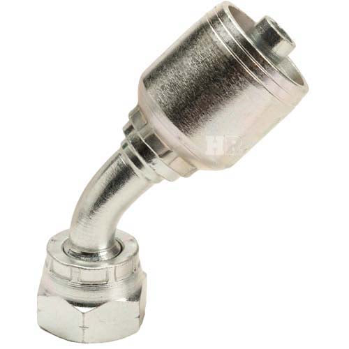 M18 X 1.5 Female Swivel 24° Cone (Heavy S10) with O-Ring 45° Elbow Hydraulic Fitting