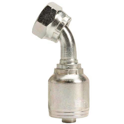 M18 X 1.5 Female Swivel 24° Cone (Heavy S10) with O-Ring 45° Elbow Hydraulic Fitting
