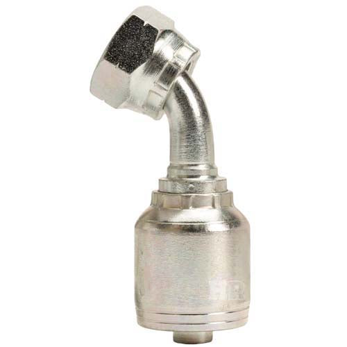 M20 X 1.5 Female Swivel 24° Cone (Heavy S12) with O-Ring 45° Elbow Hydraulic Fitting