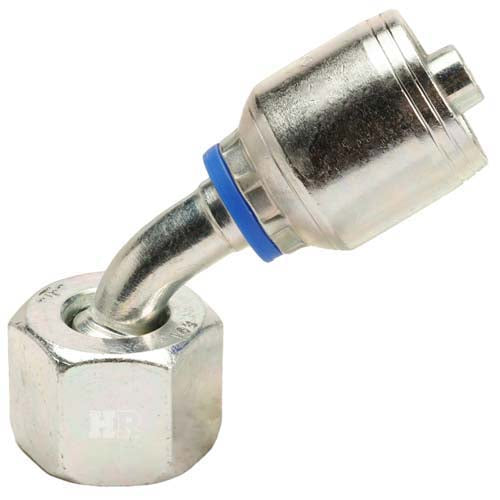 M22 X 1.5 Female Swivel 24° Cone (Heavy S14) with O-Ring 45° Elbow Hydraulic Fitting