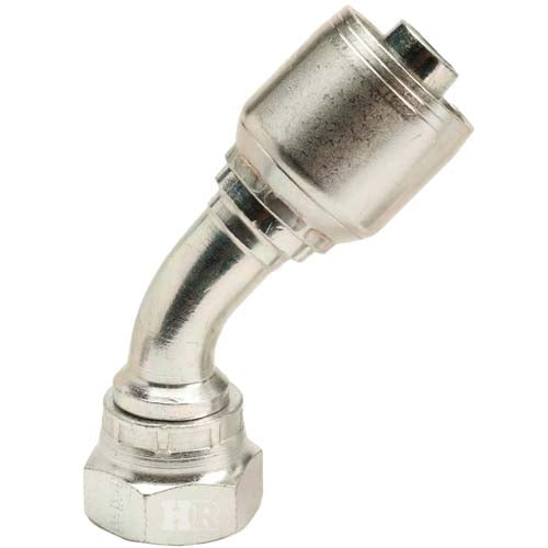 5/8" Female British Standard Parallel Pipe O-Ring Swivel 45° Elbow Hydraulic Fitting