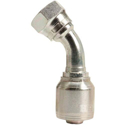 5/8" Female British Standard Parallel Pipe O-Ring Swivel 45° Elbow Hydraulic Fitting