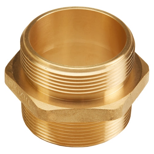 Brass 3" NPSH to 3" NPT Double Male (Hex)