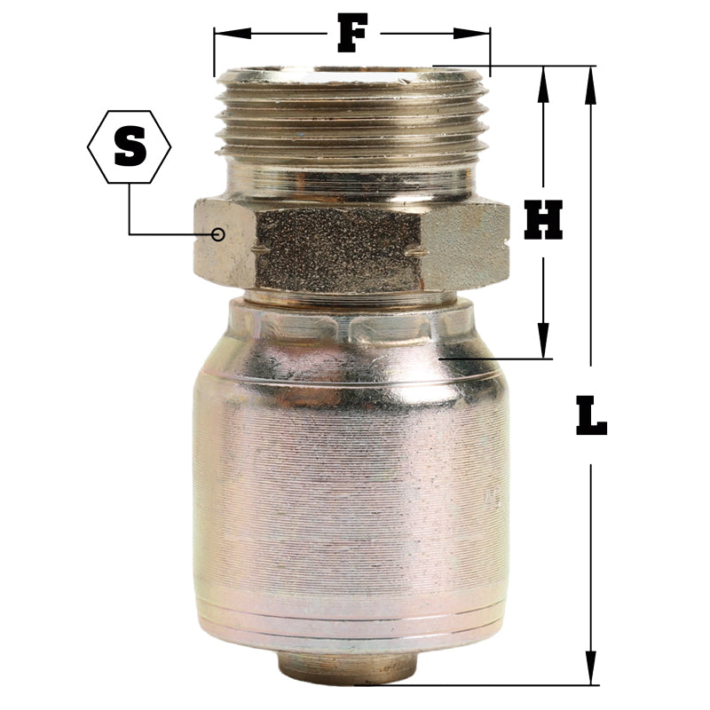 M22 X 1.5 Male 24° Cone (Light L15)