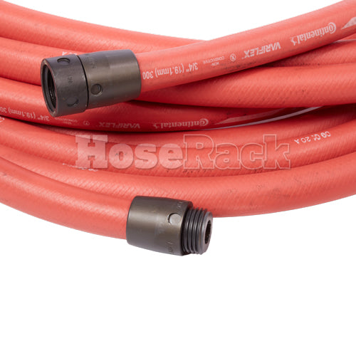 3/4" x 50' Non-Collapsible Rubber Hose (1" NH Threads)