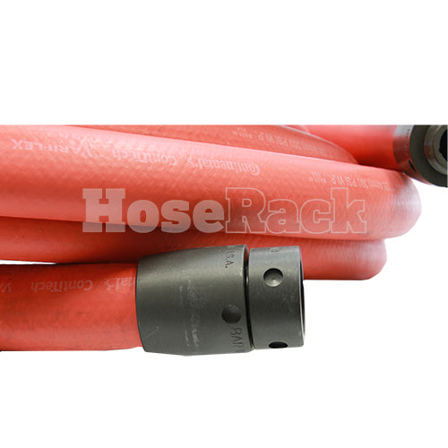 3/4" x 100' Non-Collapsible Rubber Hose (1" NH Threads)