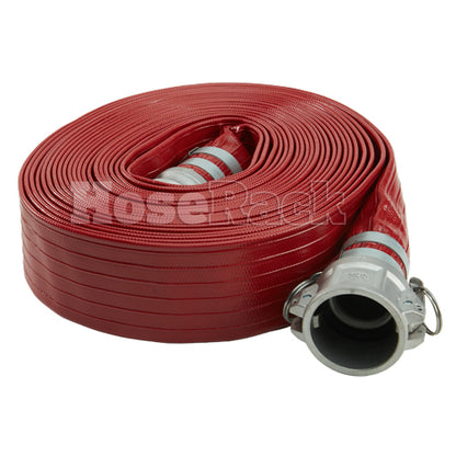 Red 1 1/2" x 50' Camlock Medium Duty Hose