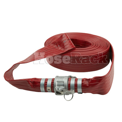 Red 1 1/2" x 50' Camlock Medium Duty Hose