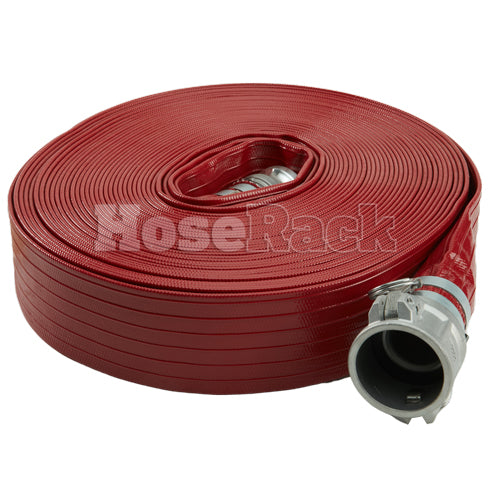 Red 2" x 100' Camlock Medium Duty Hose