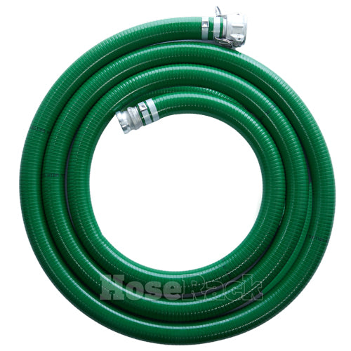 Green 3" x 15' Camlock Suction Hose