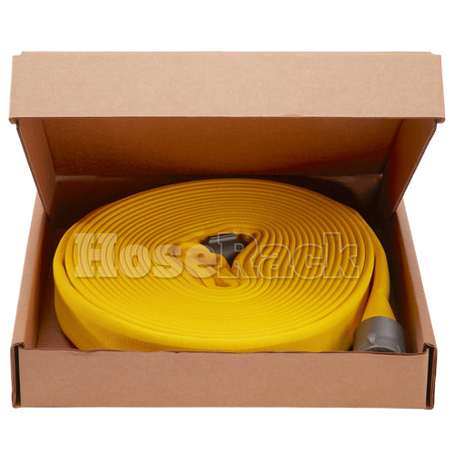 Yellow 1" x 50' Double Jacket Industrial Hose (Alum NH Couplings)