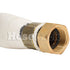 White 1" x 50' Double Jacket Mill Hose (3/4" GHT Couplings)