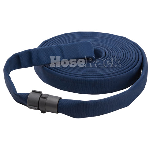 Blue 1 1/2" x 50' Double Jacket Fire Hose (Alum NH Couplings)