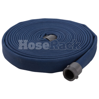 Blue 1 1/2" x 50' Double Jacket Fire Hose (Alum NH Couplings)