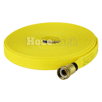 Yellow 5/8" x 50' Forestry Hose (Brass Garden Hose Couplings) - USA