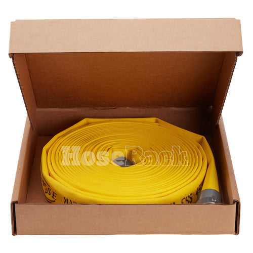 Yellow 1" x 100' Forestry Hose (Alum NPSH Couplings)