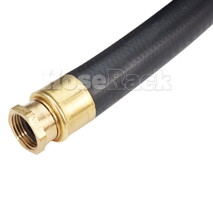 Heavy-Duty Black 3/4" x 50' Garden Hose (3/4" GHT Couplings)