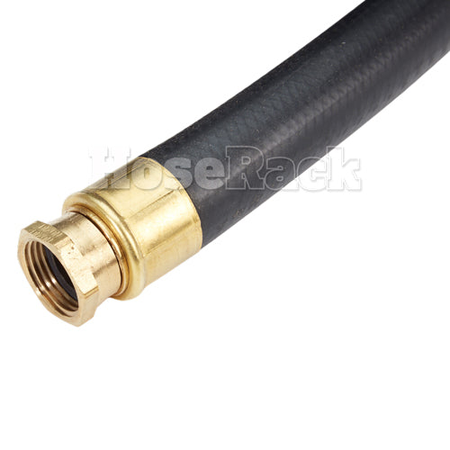 Heavy-Duty Black 1" x 50' Garden Hose (1" NPSH Couplings)