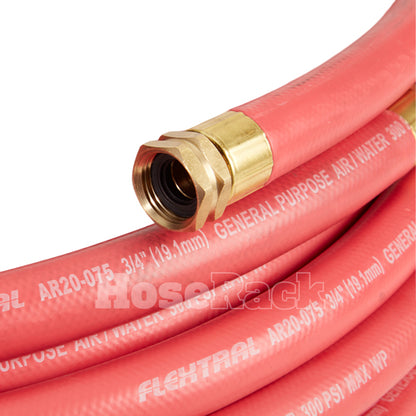 High-Pressure Red 3/4" x 50' Garden Hose (3/4" GHT Couplings)