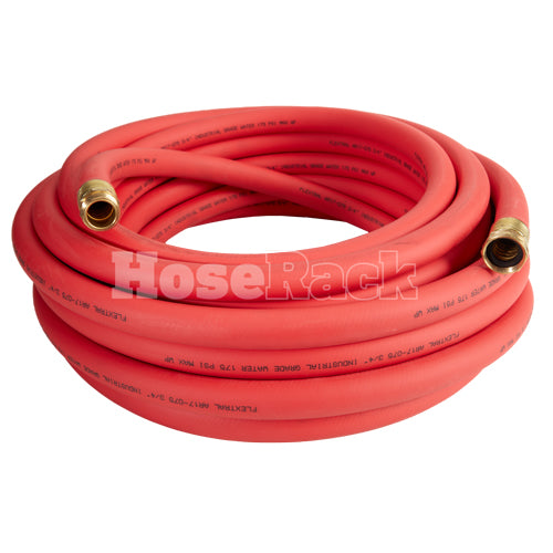 Heavy-Duty Red 3/4" x 50' Garden Hose (3/4" GHT Couplings)