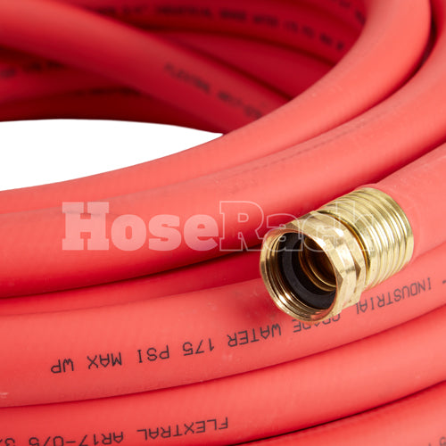 Heavy-Duty Red 3/4" x 50' Garden Hose (3/4" GHT Couplings)