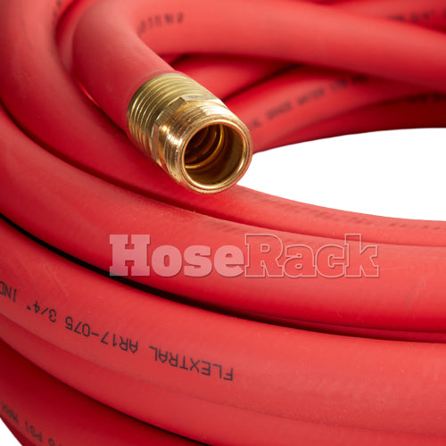 Heavy-Duty Red 3/4" x 50' Garden Hose (3/4" GHT Couplings)