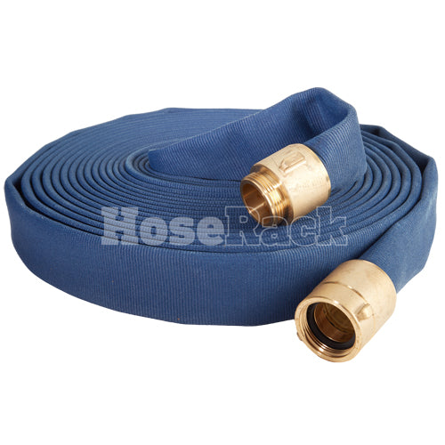 Blue 1 1/2" x 50' Potable Water Hose (Brass NH Couplings)