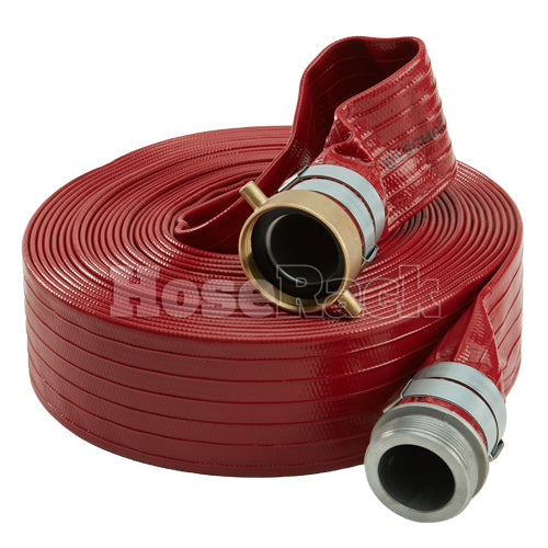 Red 1 1/2" x 50' Medium Duty Discharge Hose