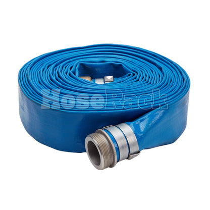 Blue 2" x 50' Lightweight Discharge Hose