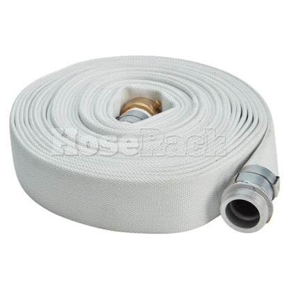 White 2" x 50' Single Jacket Discharge Hose