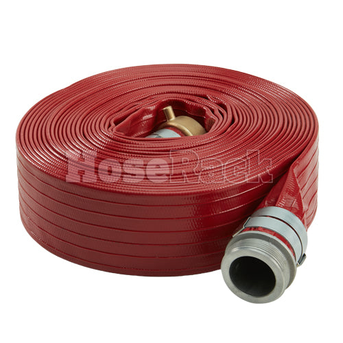 Red 4" x 50' Medium Duty Discharge Hose