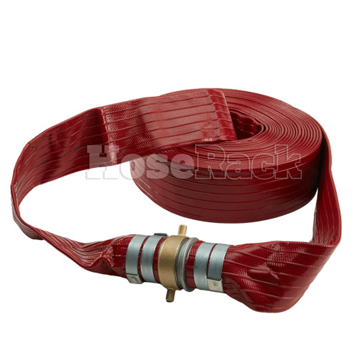 Red 4" x 50' Medium Duty Discharge Hose