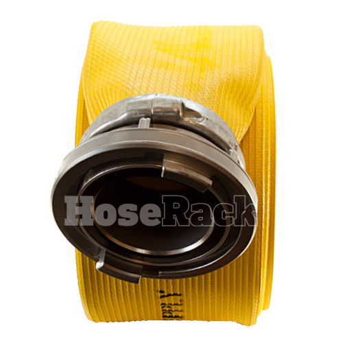 Yellow 4" x 25' Pro-Flow Rubber Hose (Storz Couplings)