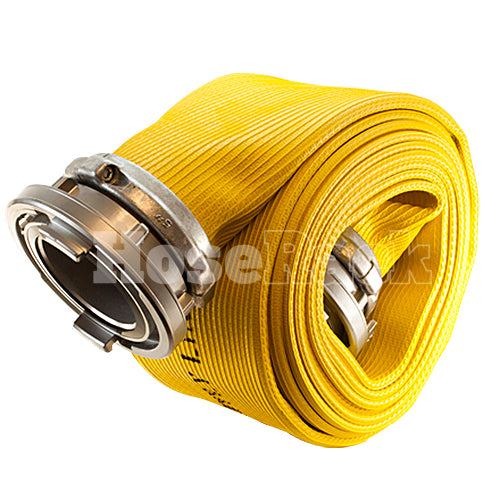 Yellow 4" x 25' Pro-Flow Rubber Hose (Storz Couplings)