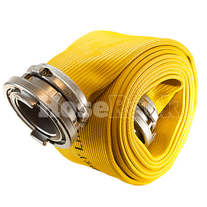 Yellow 6" x 25' Pro-Flow Rubber Hose (Storz Couplings)