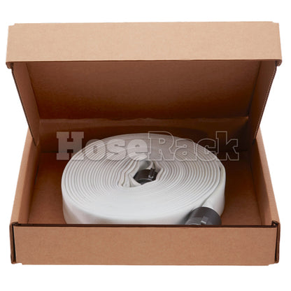 White 1 1/2" x 100' Single Jacket Hose (Alum NH Couplings)