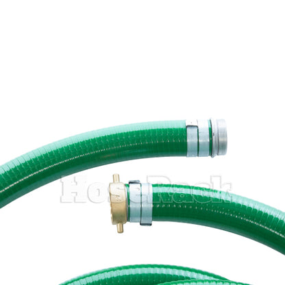 Green 1 1/2" x 20' Thread / Thread Suction Hose