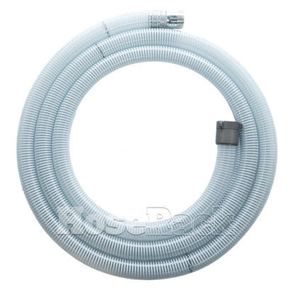 White - Clear 1 1/2" x 20' Thread / Thread Suction Hose (NPSH)