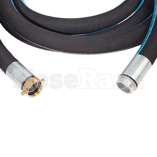 Black 1 1/2" x 20' Thread / Thread Suction Hose