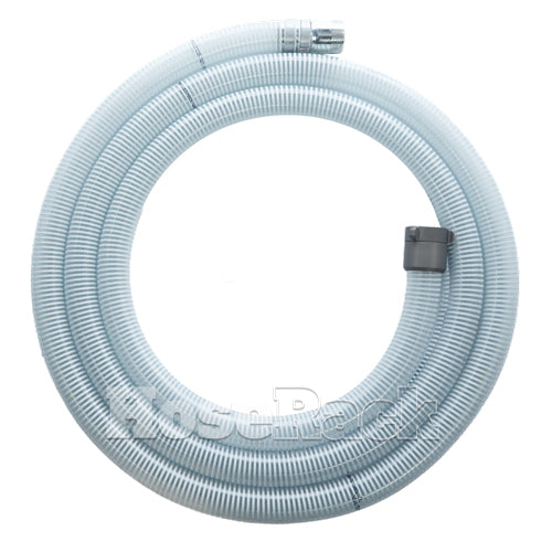 White - Clear 2" x 20' Thread / Thread Suction Hose