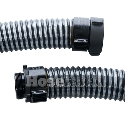 Black / Clear 2 1/2" x 10' Rocker Lug Suction Hose (NH)