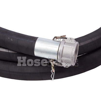 Black 4" x 20' Heavy-Duty Camlock Suction Hose