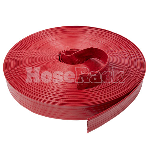 Red 2" x 300' Medium-Duty Uncoupled Discharge Hose