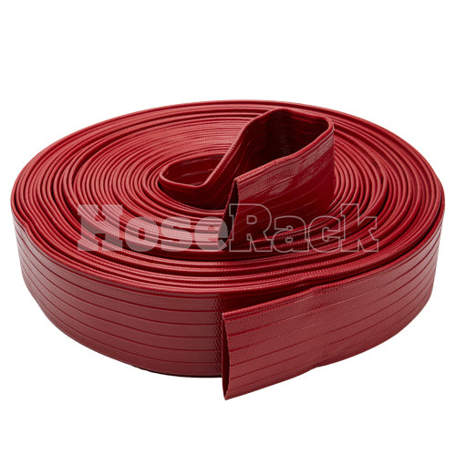 Red 6" x 100' Medium-Duty Uncoupled Discharge Hose