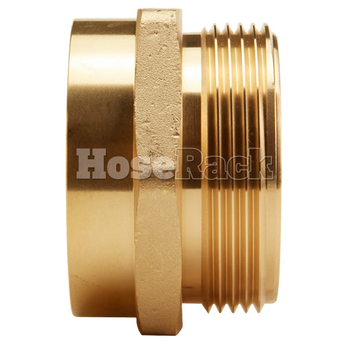 Brass 2 1/2" Female NPT to 2 1/2" Male NH (Hex)