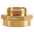 Brass 2" Female NPT to 1 1/2" Male NH (Hex)